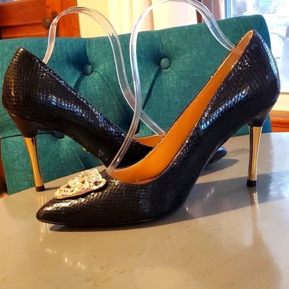 Thalia Sodi Shoes - Thalia Sodi -  Black croc  Silver cougar heel ● Last chance ● Donating●.8.5